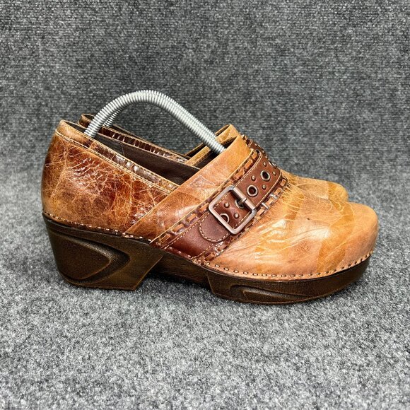 Sofft Cadee Clogs Women's 11 Brown Leather Buckle Strap Western Slip On Shoes - Picture 1 of 13
